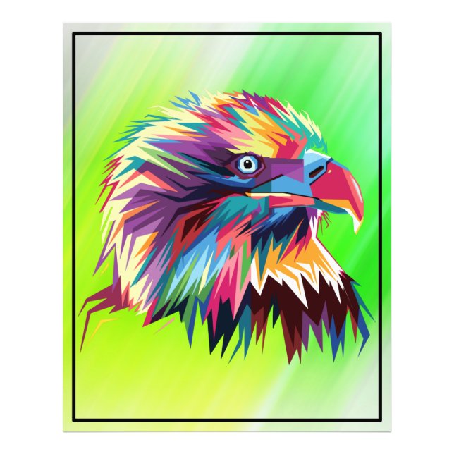 Bald Eagle Geometric Prismatic Design-80590 Photo Print (Front)