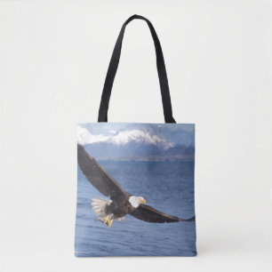 bald eagle, Haliaeetus leucocephalus, in flight 4 Tote Bag