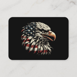 Bald Eagle Head American Flag USA Patriotic Men Wo Business Card