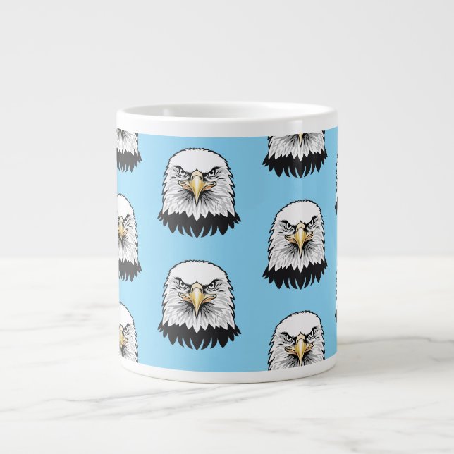 Bald eagle head large coffee mug (Front)