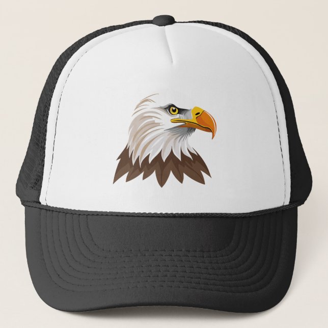 Bald eagle head trucker hat (Front)