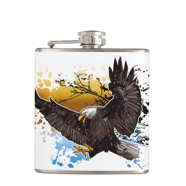 Bald Eagle Hip Flask (Front)