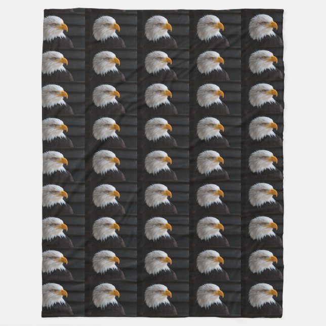 bald eagle honour troops USA American patriotic ar Fleece Blanket (Front)