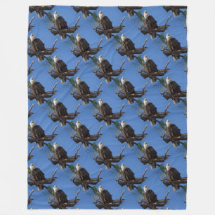 bald eagle honour troops USA American patriotic ar Fleece Blanket