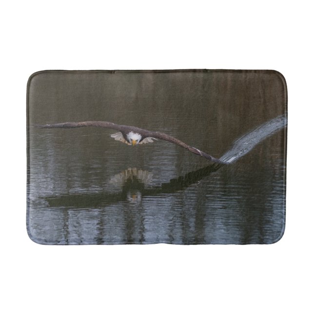 Bald Eagle in Flight Bath Mat (Front)