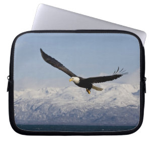 Bald Eagle in Flight, Haliaeetus leucocephalus, 3 Laptop Sleeve