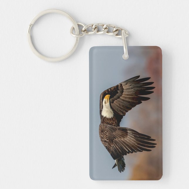 Bald Eagle in flight Key Ring (Front)