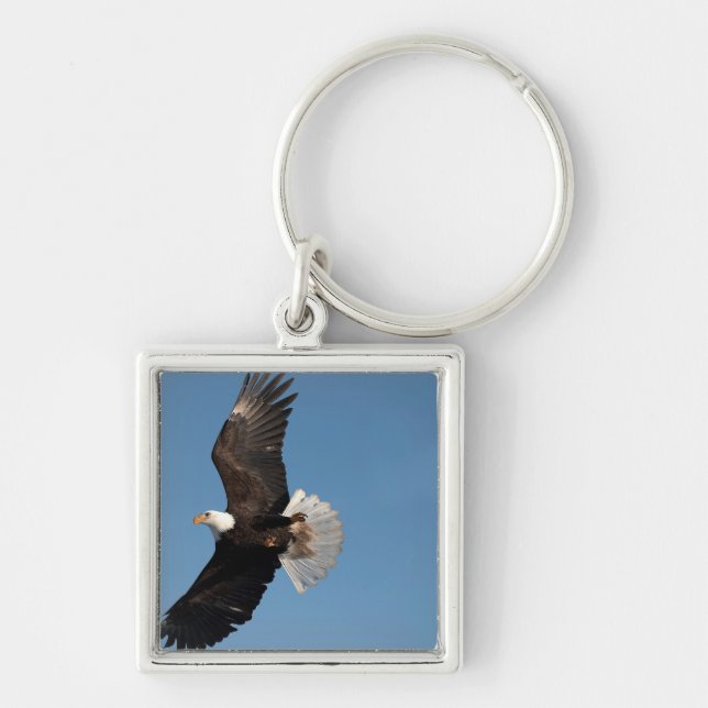 Bald Eagle in Flight Key Ring (Front)