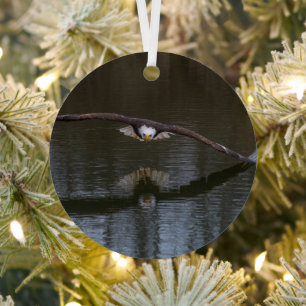 Bald Eagle in Flight Metal Tree Decoration
