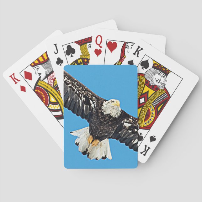 Bald Eagle in flight Playing Cards (Back)