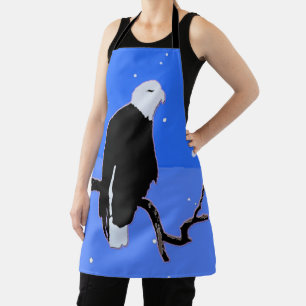 Bald Eagle in Winter  - Original Wildlife Art Apron