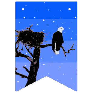 Bald Eagle in Winter - Original Wildlife Art Bunting