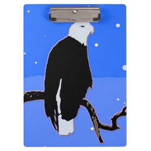 Bald Eagle in Winter  - Original Wildlife Art Clipboard