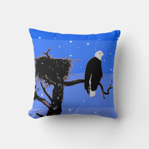 Bald Eagle in Winter - Original Wildlife Art Cushion