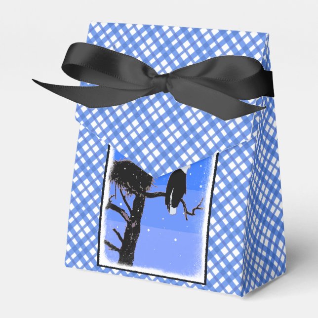 Bald Eagle in Winter  - Original Wildlife Art Favour Box (Front Side)