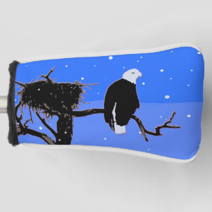 Bald Eagle in Winter - Original Wildlife Art Golf Head Cover