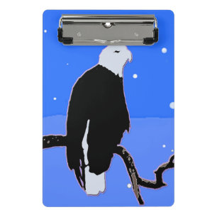 Bald Eagle in Winter - Original Wildlife Art Mini Clipboard