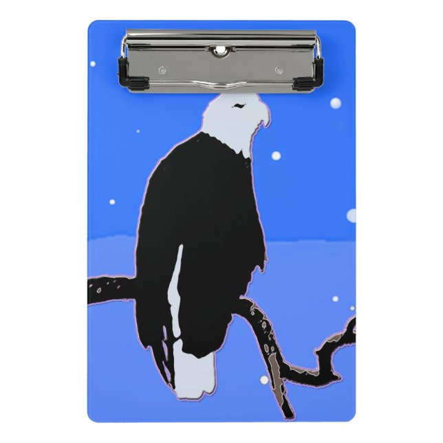 Bald Eagle in Winter  - Original Wildlife Art Mini Clipboard (Front)