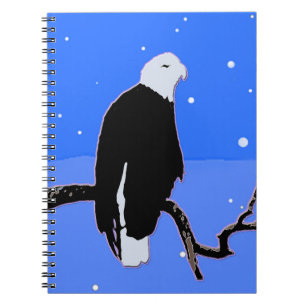 Bald Eagle in Winter - Original Wildlife Art Notebook