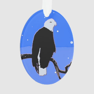 Bald Eagle in Winter  - Original Wildlife Art Ornament