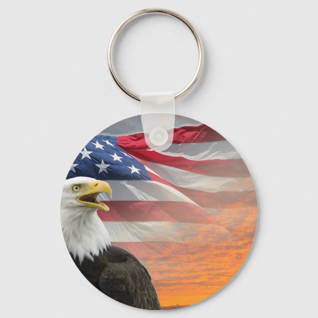 Bald Eagle Keychain (Front)
