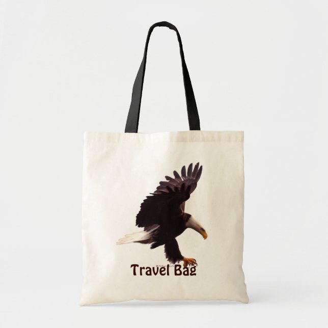 BALD EAGLE Landing Travel Tote Bag (Front)