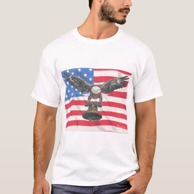 Bald Eagle Liberty Bell T-Shirt (Front)