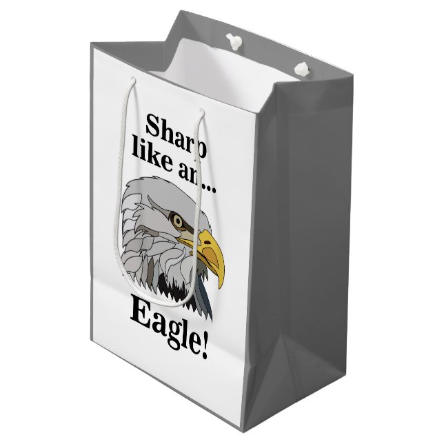 Bald Eagle Medium Gift Bag (Front Angled)
