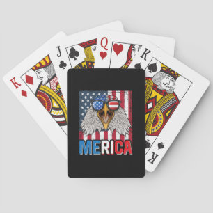 Bald Eagle Merica 4th of July Playing Cards
