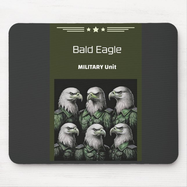 Bald Eagle Military Unit Mouse Pad (Front)