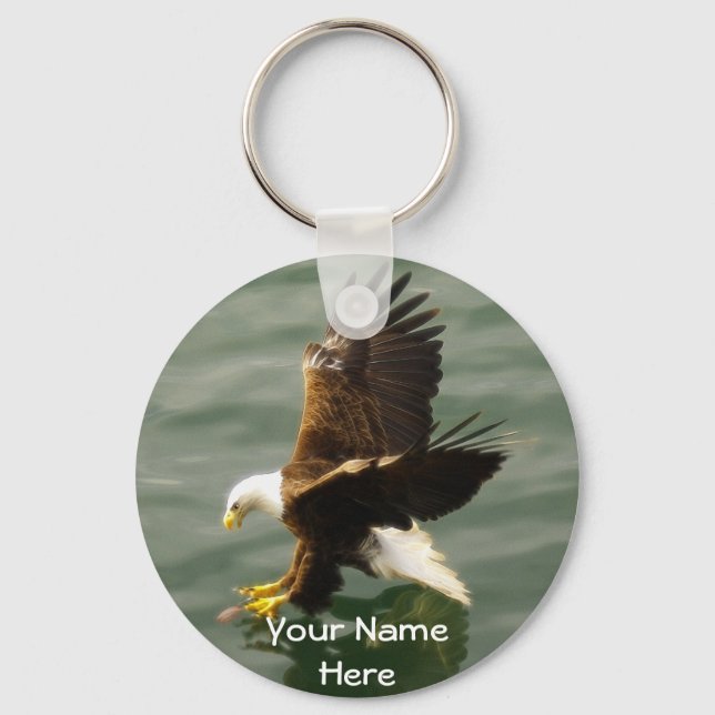 Bald Eagle Motivational Gift Key Ring (Front)