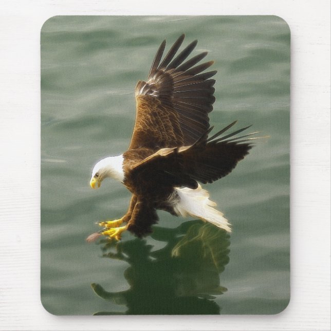 Bald Eagle Motivational Gift Mouse Pad (Front)