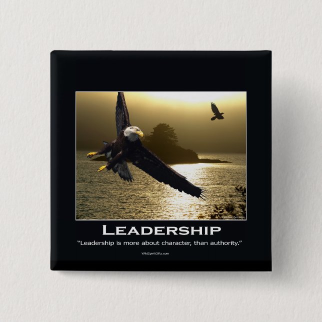 Bald Eagle Motivational Gifts 15 Cm Square Badge (Front)