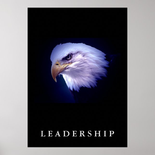 Bald Eagle Motivational Leadership Vertical Poster (Front)