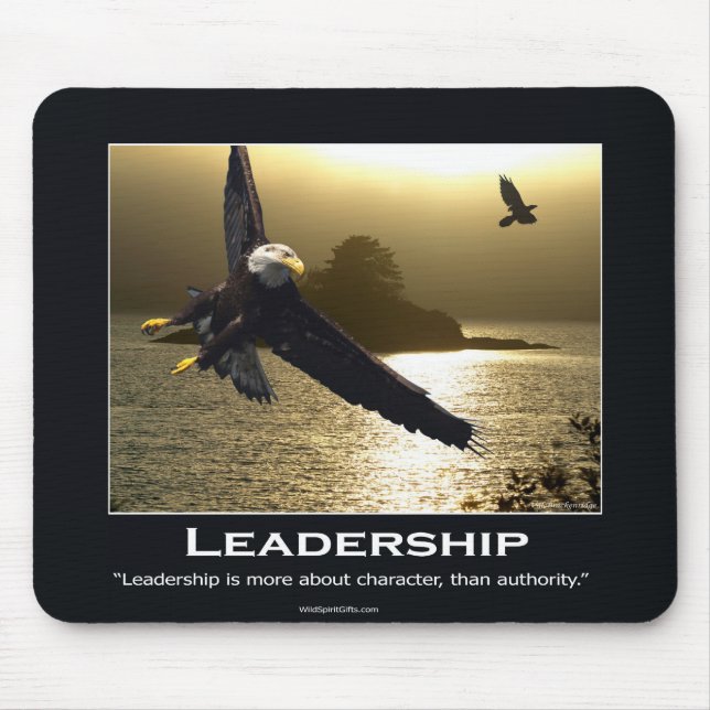 Bald Eagle Motivational Mousepad (Front)