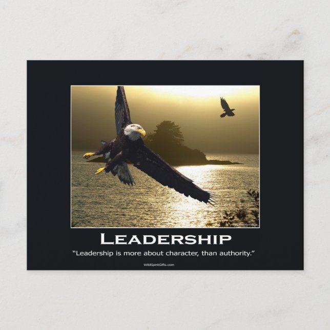 Bald Eagle Motivational Postcard (Front)
