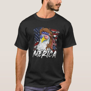 Bald Eagle Mullet American Flag 4th Of July Men Bo T-Shirt