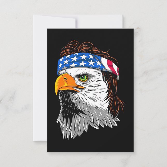 Bald Eagle Mullet USA RSVP Card (Front)