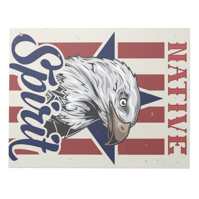 Bald Eagle Native Spirit Notepad (Front)