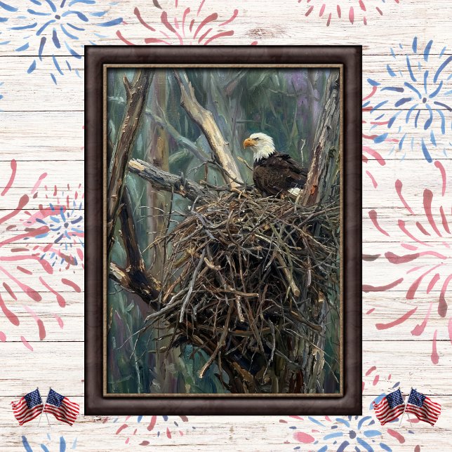 Bald Eagle Nest Woodland Art Poster (Creator Uploaded)