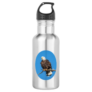 Bald Eagle on a tree branch 532 Ml Water Bottle
