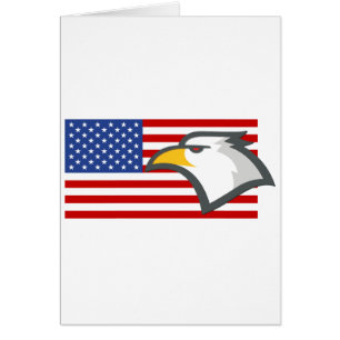 Bald Eagle on American Flag