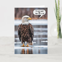 Bald Eagle On Ice For 73rd Birthday