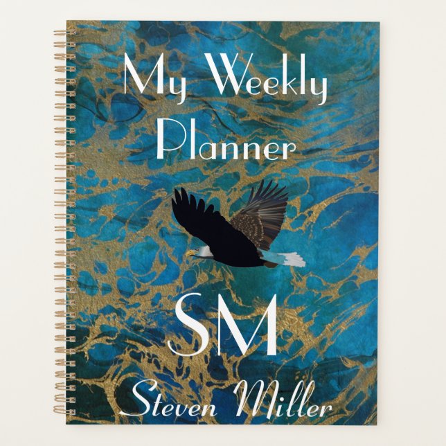 Bald Eagle on Marble Planner (Front)