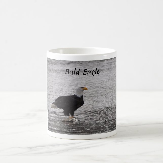 Bald Eagle on Salmon Coffee Mug (Center)