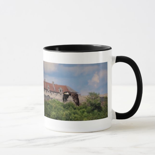 Bald Eagle passing Fort Ticonderoga Mug (Right)