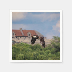 Bald Eagle passing Fort Ticonderoga Napkin