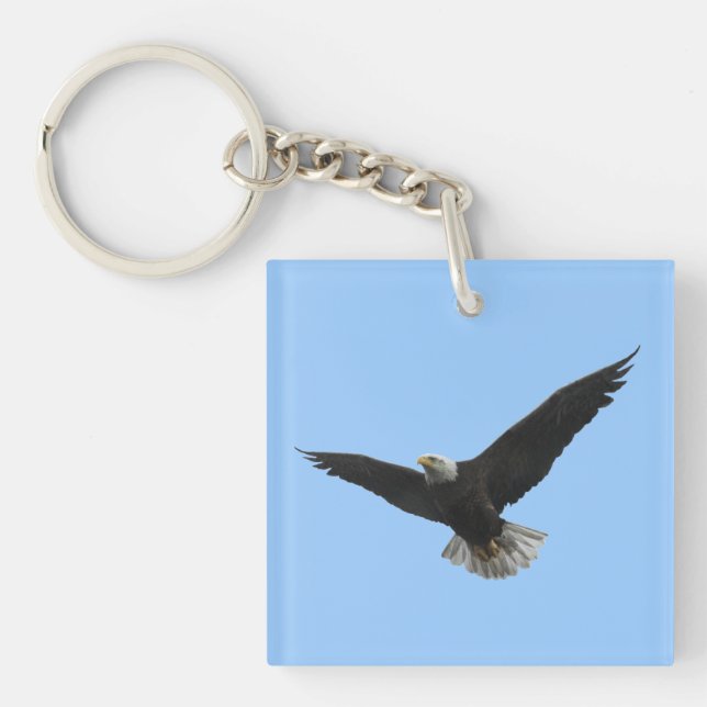 Bald Eagle Patriotic Key Ring (Front)