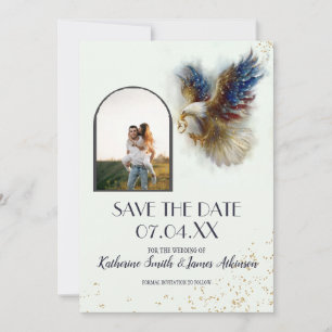 Bald Eagle Patriotic USA 2026 Quincentennial Save The Date