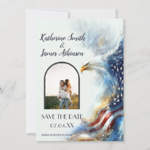 Bald Eagle Patriotic USA 2026 Quincentennial Save The Date